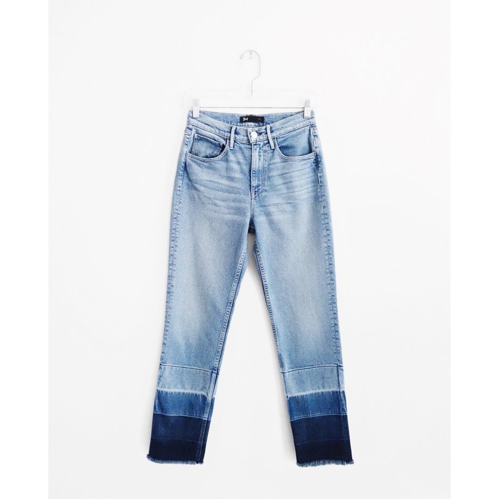 3x1 Light Blue Raw Hem Shelter High Rise Jeans 26